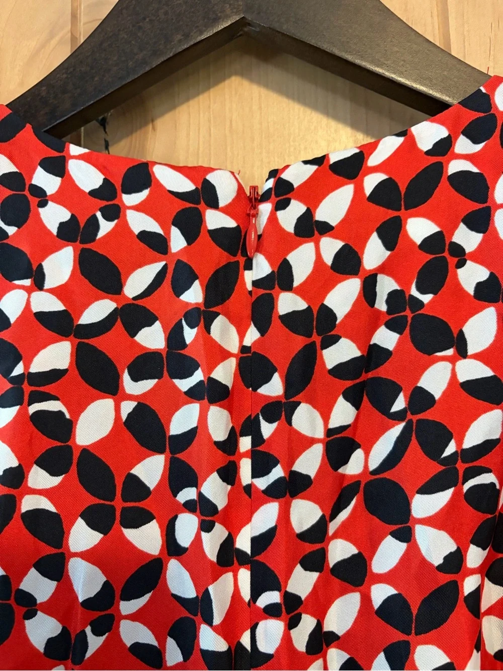 J Crew Collection NWT Size 0 Silk Red White Geometric Belted Dress $350